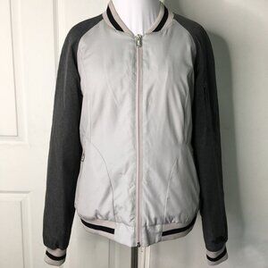 The North Face Women's Medium Gray Silver Varsity Full Zip Jacket w/ Pockets